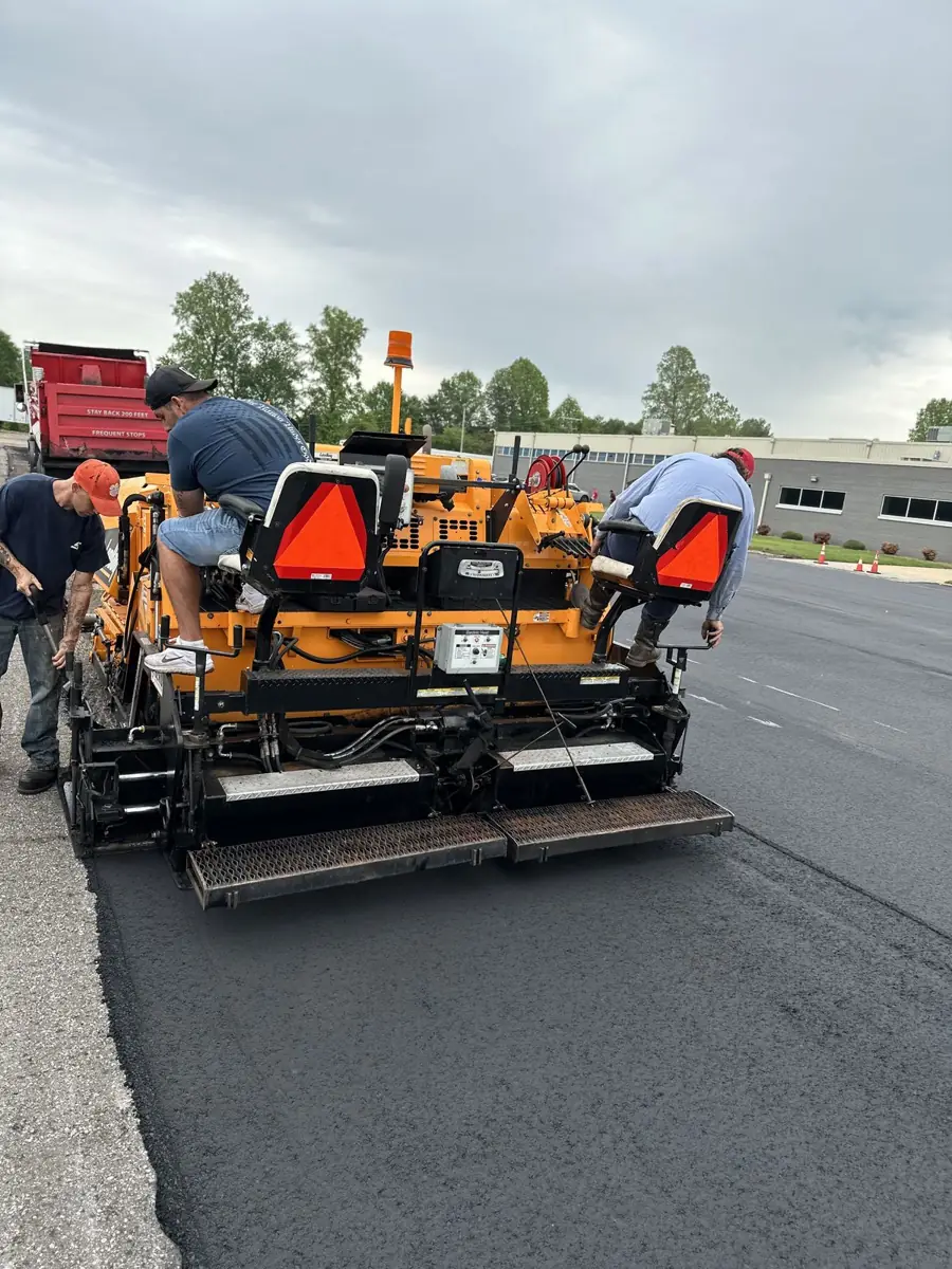 StrawHat Paving job photo – paver crew commercial